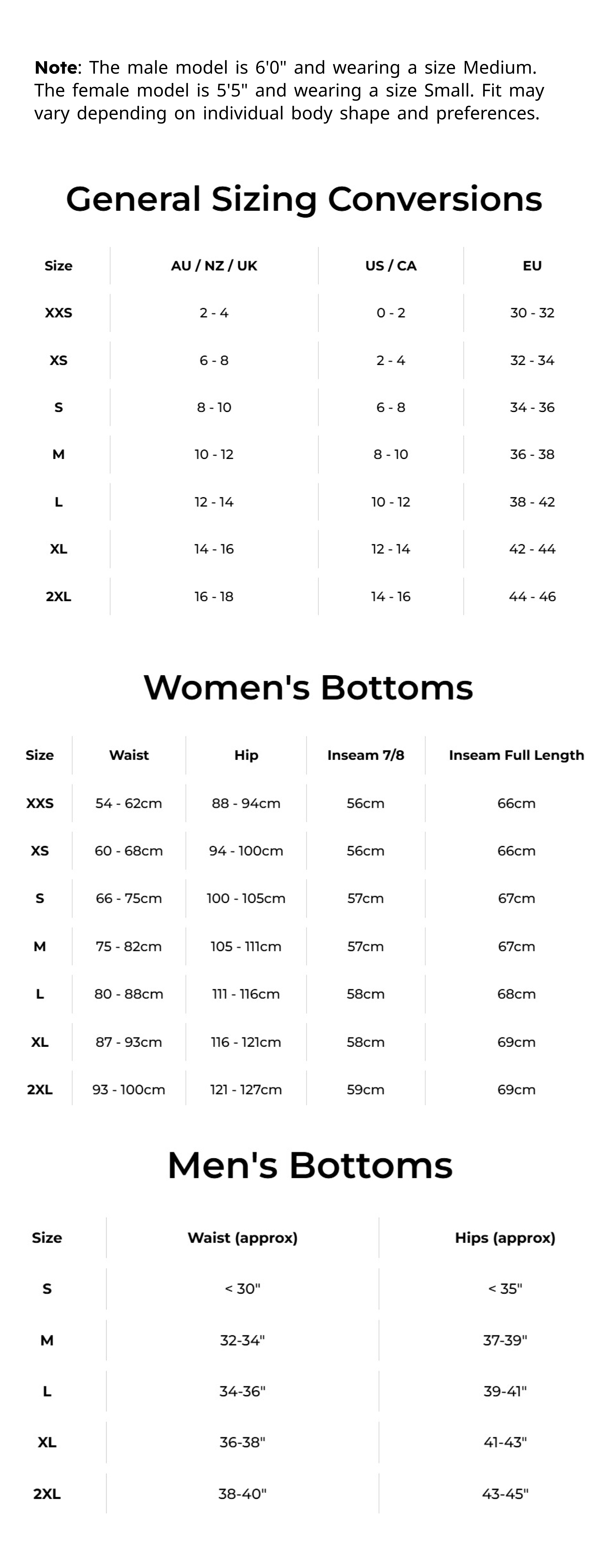 Size Guide